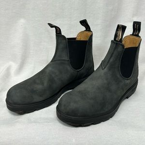 Men’s Blundstone Leather Chelsea Boots Grey Size 10
